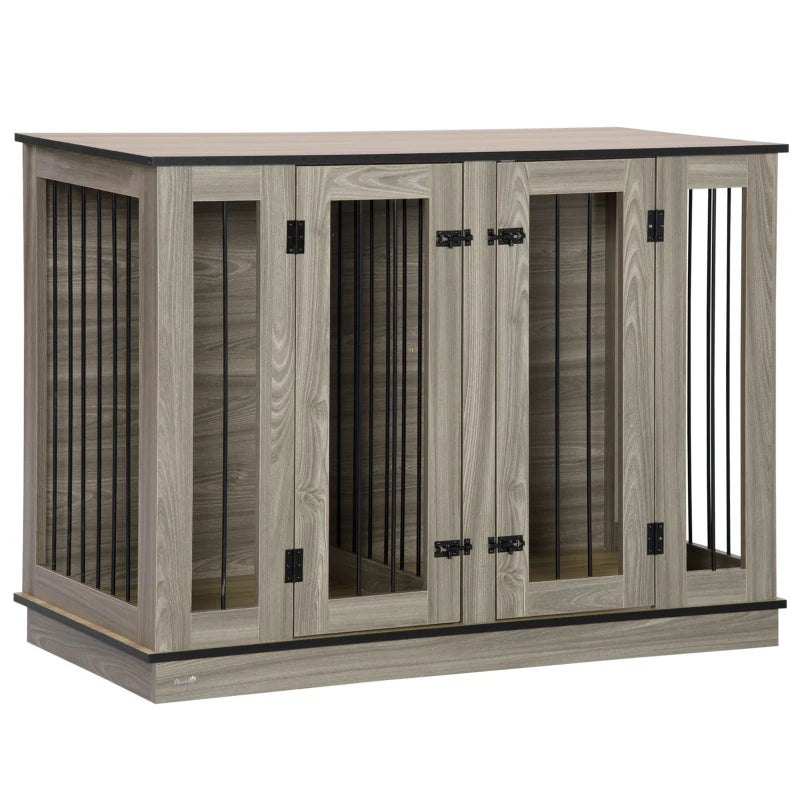 Dog Crate, Dog Cage End Table with Divider Panel, Dog Crate Furniture for Large Dog and 2 Small Dogs