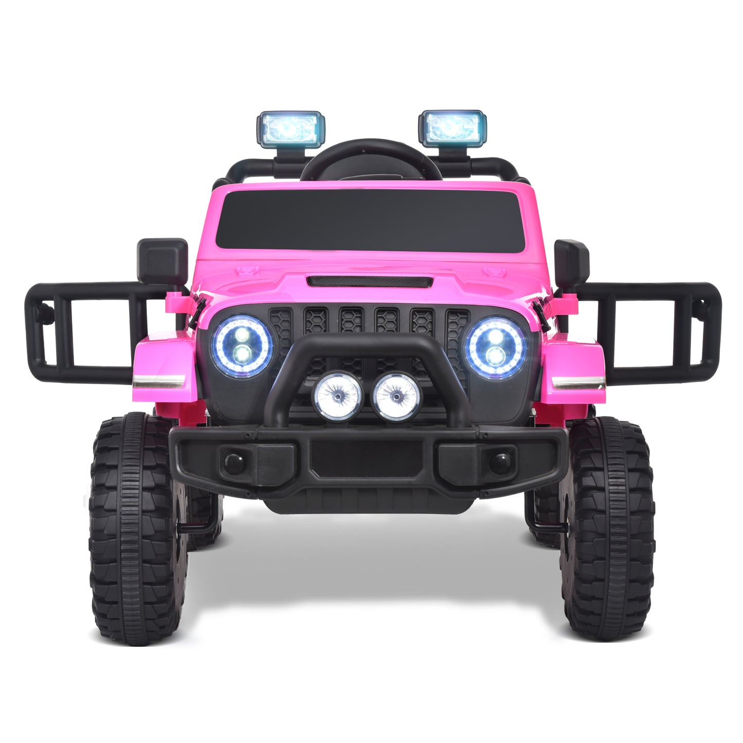 12V Kids Ride on Truck Battery Powered Toy Car w/Parent Remote Control, Electric Car for Kids, 4-Wheel Suspension, 3 Speeds, LED Lights