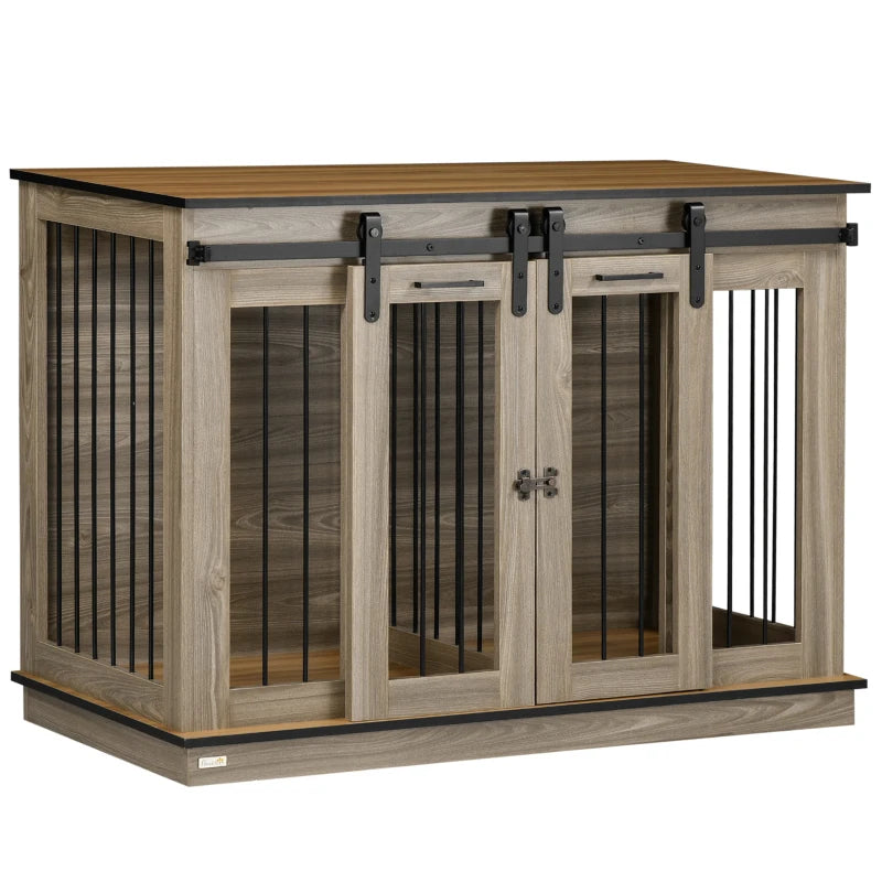 Dog Crate, Dog Cage End Table with Divider Panel, Dog Crate Furniture for Large Dog and 2 Small Dogs