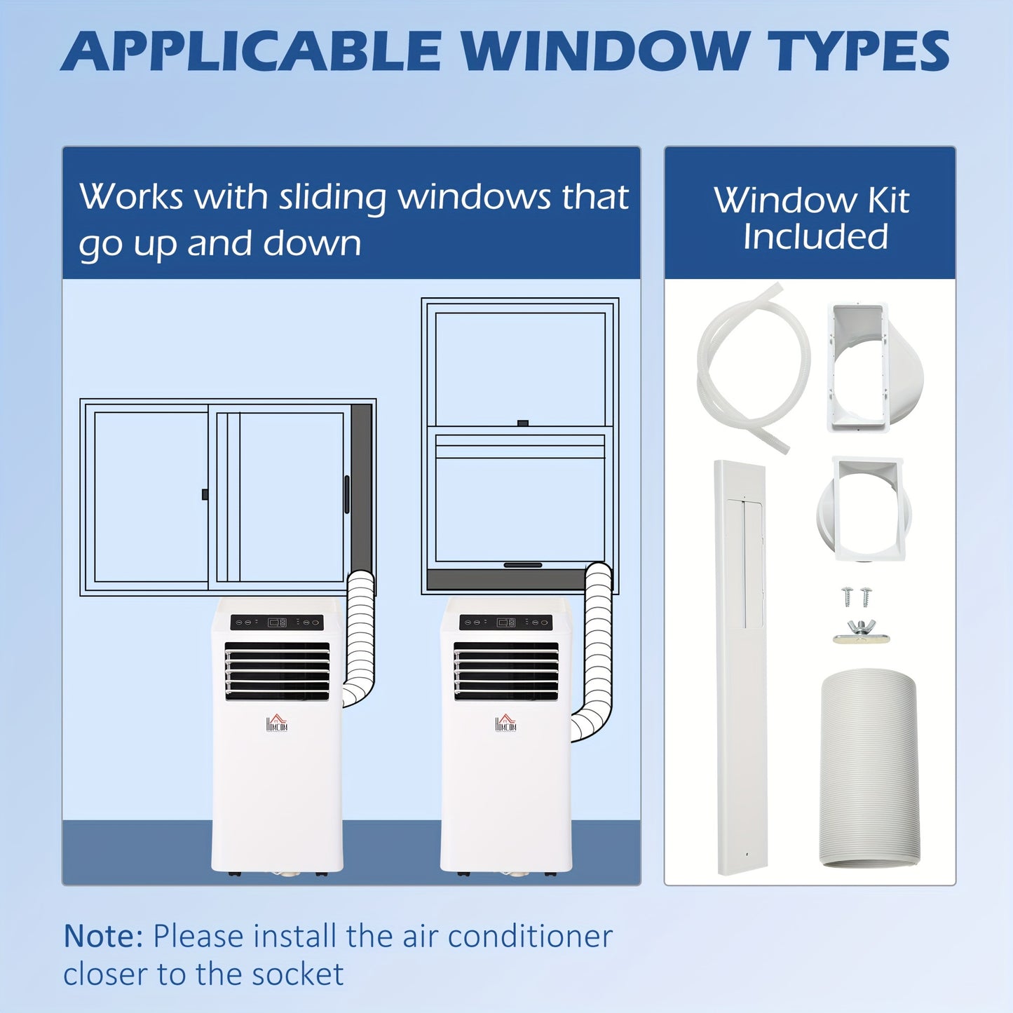 8000 BTU Portable Air Conditioner - Cooling, Dehumidifier, Ventilating