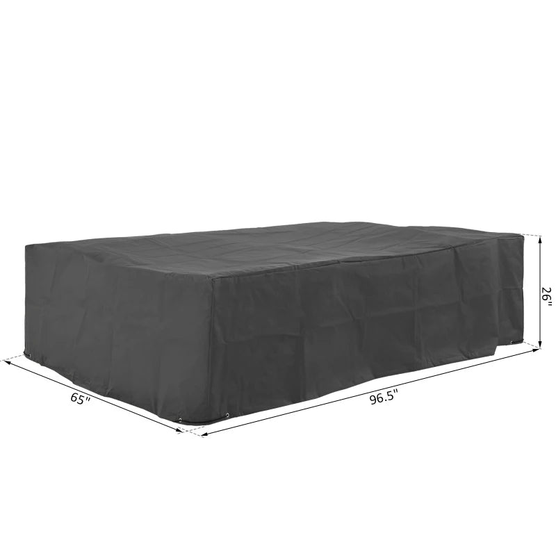 97" x 65" x 26" Weatherproof Outdoor Sectional Patio Furniture Cover with Ultimate Weather Protection