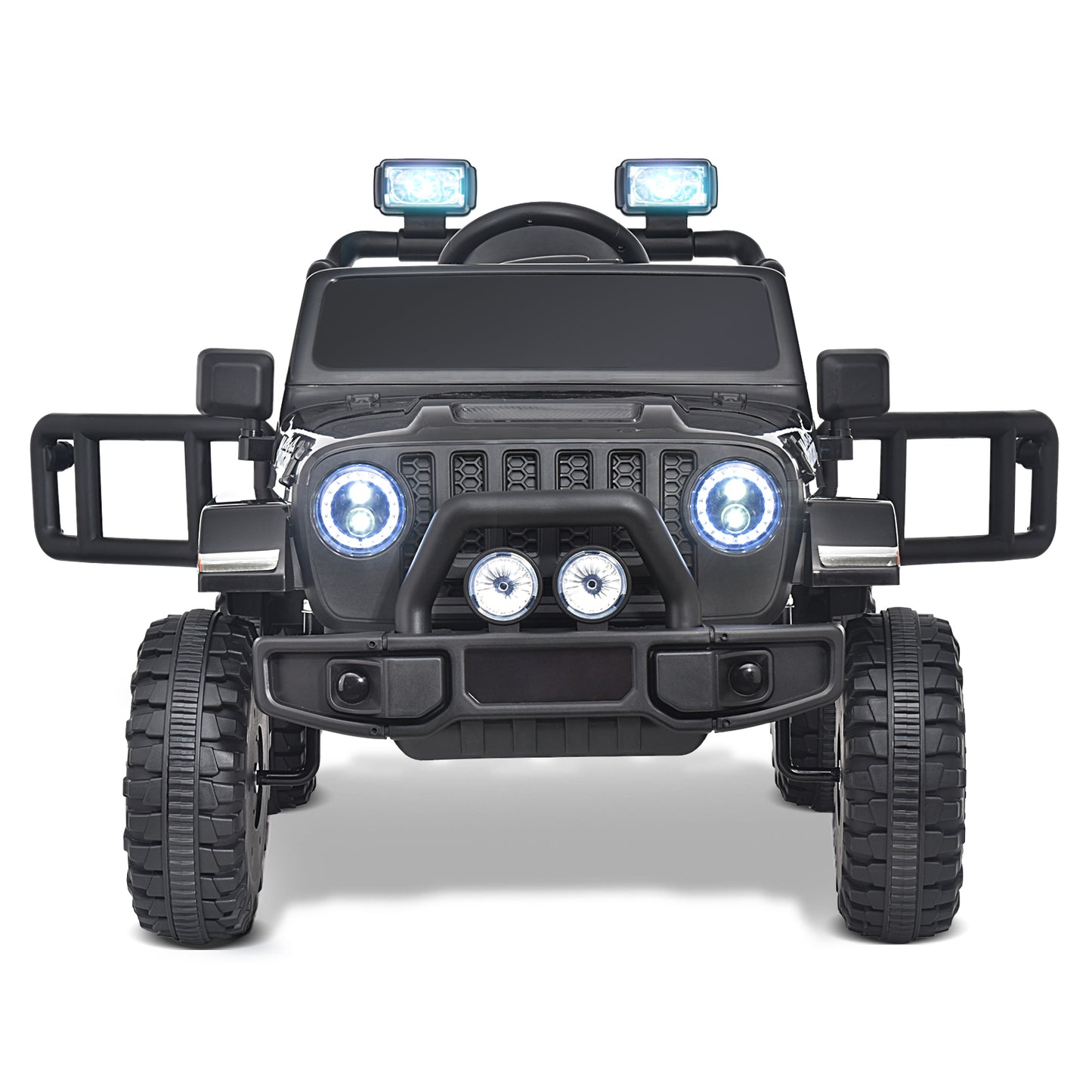 12V Kids Ride on Truck Battery Powered Toy Car w/Parent Remote Control, Electric Car for Kids, 4-Wheel Suspension, 3 Speeds, LED Lights