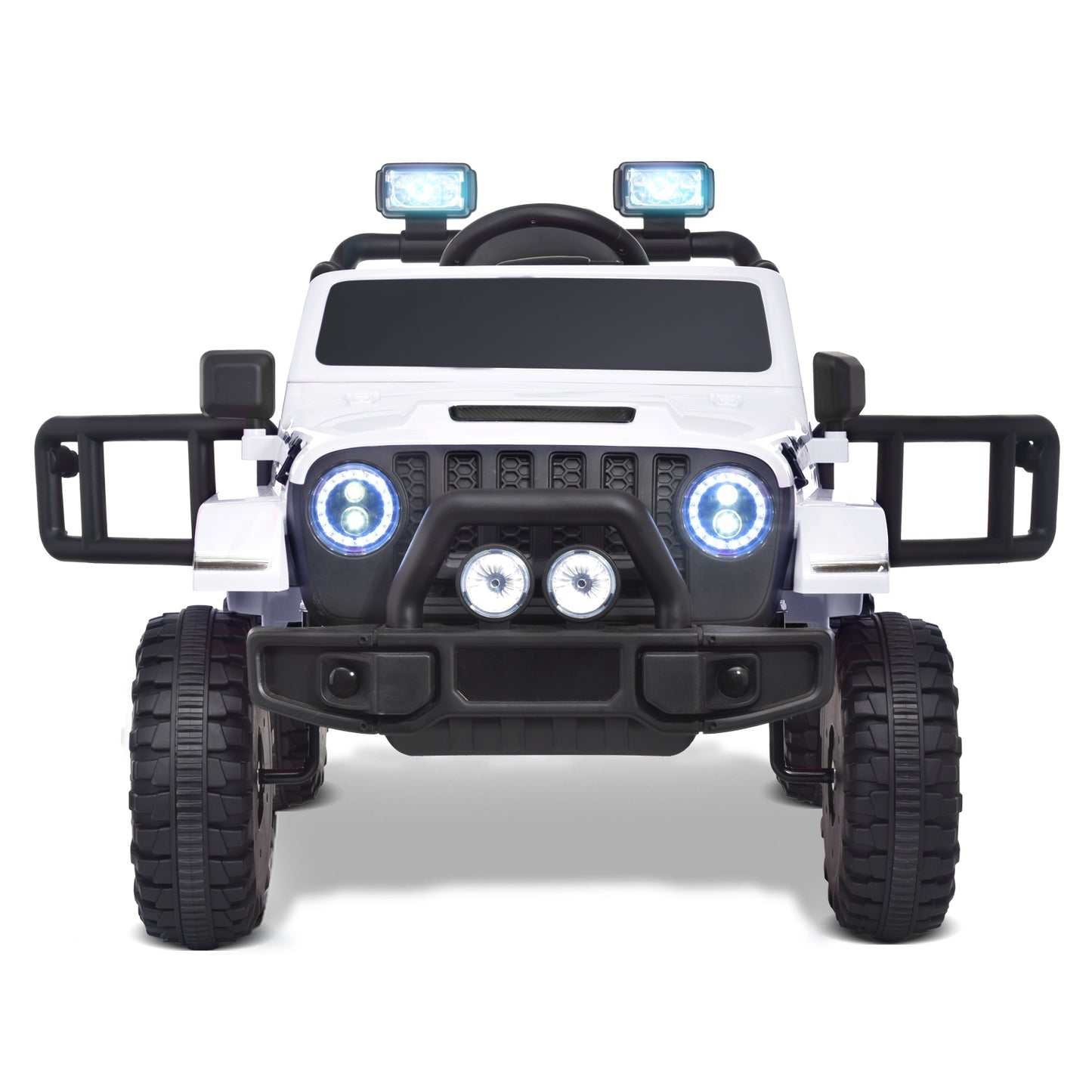 12V Kids Ride on Truck Battery Powered Toy Car w/Parent Remote Control, Electric Car for Kids, 4-Wheel Suspension, 3 Speeds, LED Lights